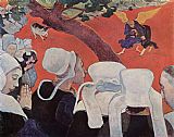 Paul Gauguin Famous Paintings - Jacobs fight with the angel